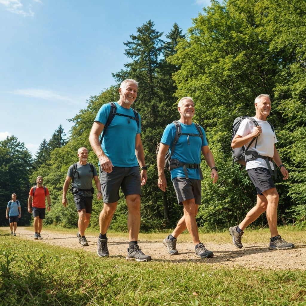 Active men's lifestyle with natural supplements